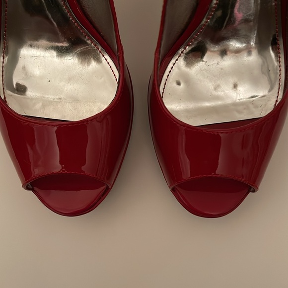 Red patent sling back heels - Picture 6 of 7